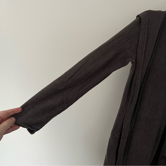 Barefoot Dreams Cozychic Ultra Lite Hooded Cardigan Gray Large - Picture 2 of 10